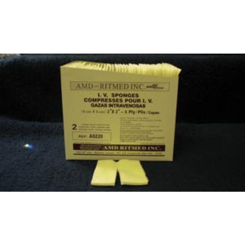 AMD-Medicom A9220 IV Sponge, 2" x 2", 6-Ply, Sterile 2s, 70/pk, 20 pk/cs