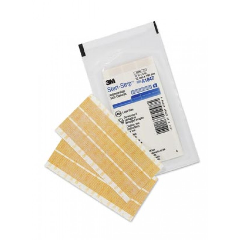 3M Health Care A1847 Antimicrobial Skin Closure, ½" x 4", 6 strips/env, 50 env/bx, 4 bx/cs (Continental US+HI Only)