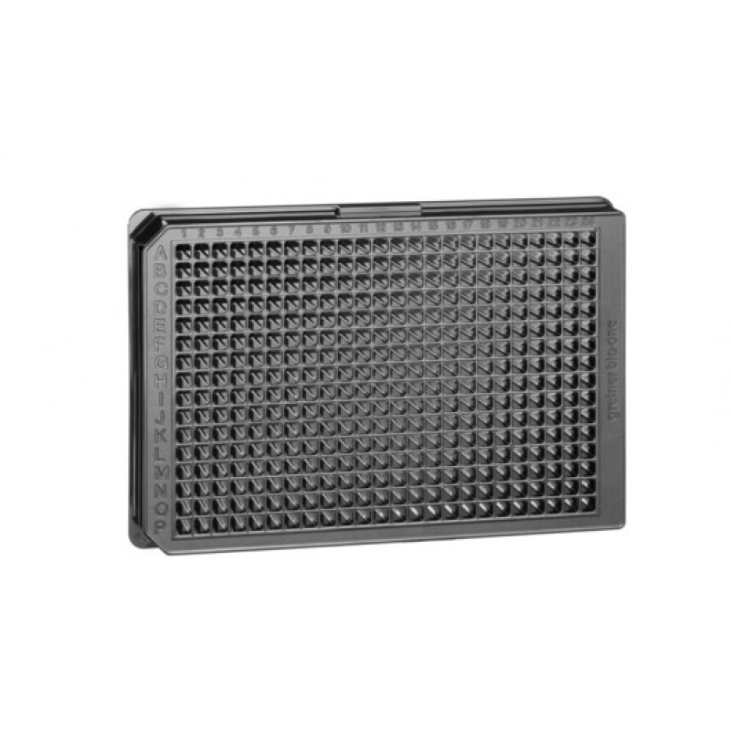 384W FLUOTRAC™™ 200 Plate, PS, Medium Binding, Flat Bottom, Black µClear®