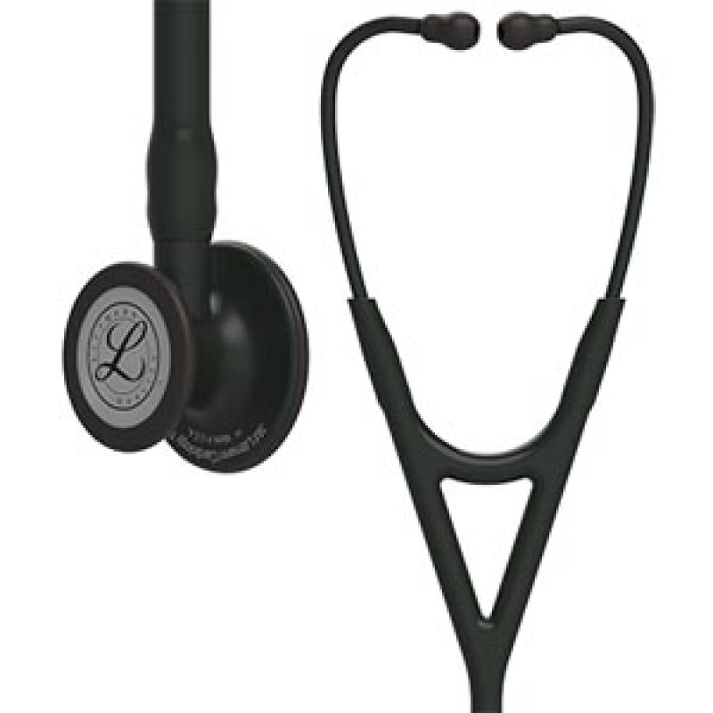 3M Health Care 6163 Stethoscope, Black Finish Chestpiece, Black Tube, 27" (Continental US+HI Only) (Littmann items are only available for sale online by distributors authorized by 3M Littmann)