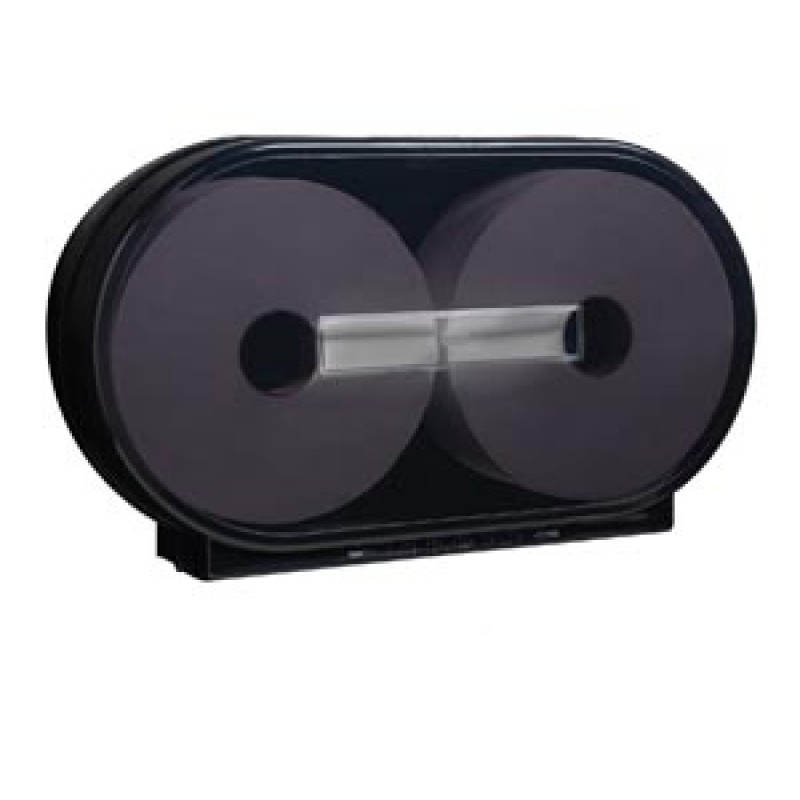 Essity Professional Hygiene North America, LLC 247549A Bath Tissue Roll Dispenser, Jumbo, Twin, Universal, Black, T1, Plastic, 13" x 21.5" x 5.5" (28 cs/plt)