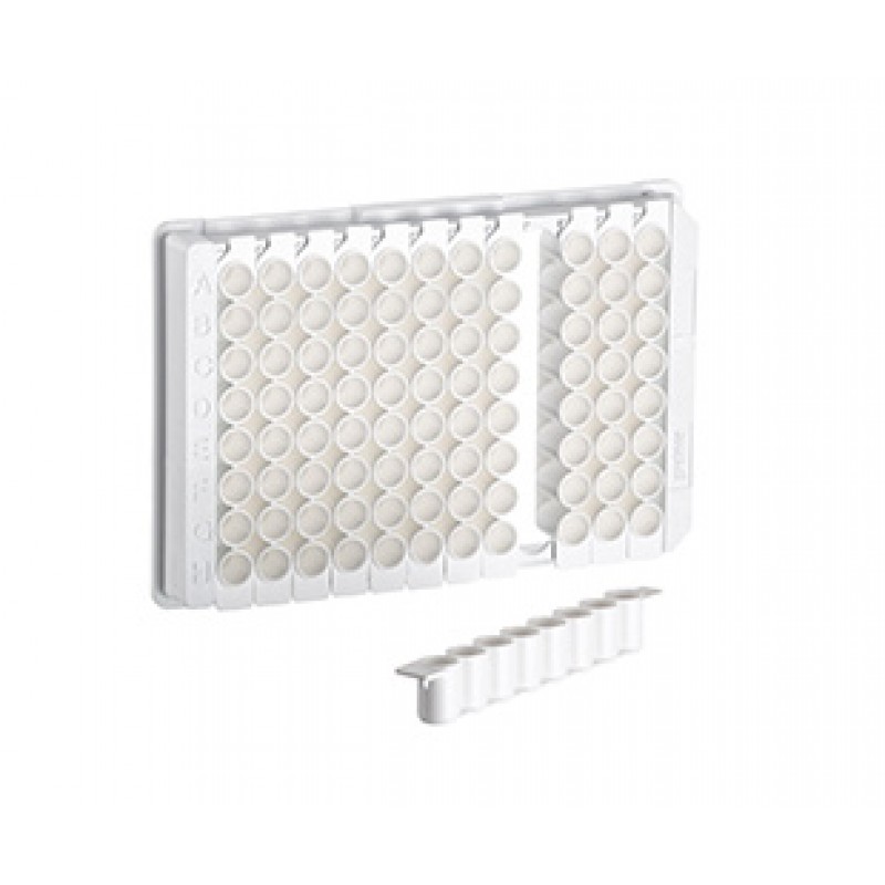 96W F8 LUMITRAC™ 200 Plate, PS, Medium Binding, 1x8 Flat Bottom Strips, White Wells