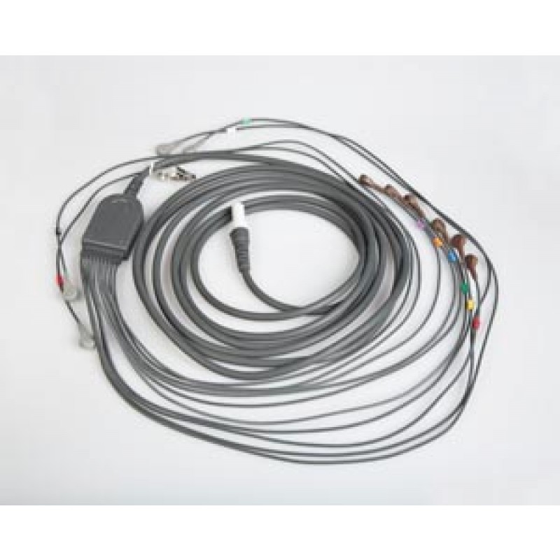 Hillrom 60-00185-01 10 Lead Patient Cable For Q-Stress, AHA 43" Leadwires, Snap Connection (US Only)