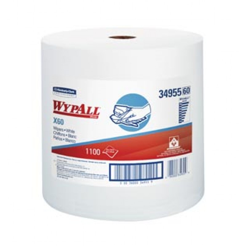 Kimberly-Clark Professional 34955 WYPALL X60 Jumbo Roll, 13.4" x 12½", White, 1100 wipers/rl (Products cannot be sold on Amazon.com or any other 3rd party site)