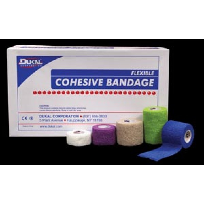 Dukal Corporation 8015T Bandage, Cohesive, 1", Non-Sterile, Tan, 5 yds/rl, 30 rl/bx