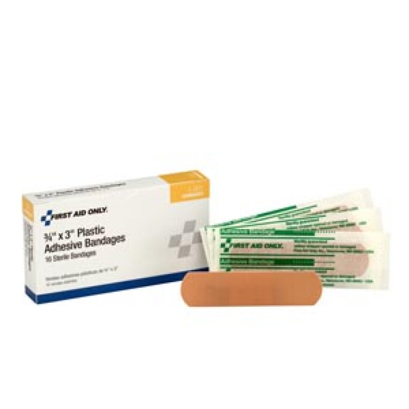 Hygenic/Theraband 1-001 Plastic Bandages, 3/4"x3", 16/bx  (DROP SHIP ONLY - $150 Minimum Order)