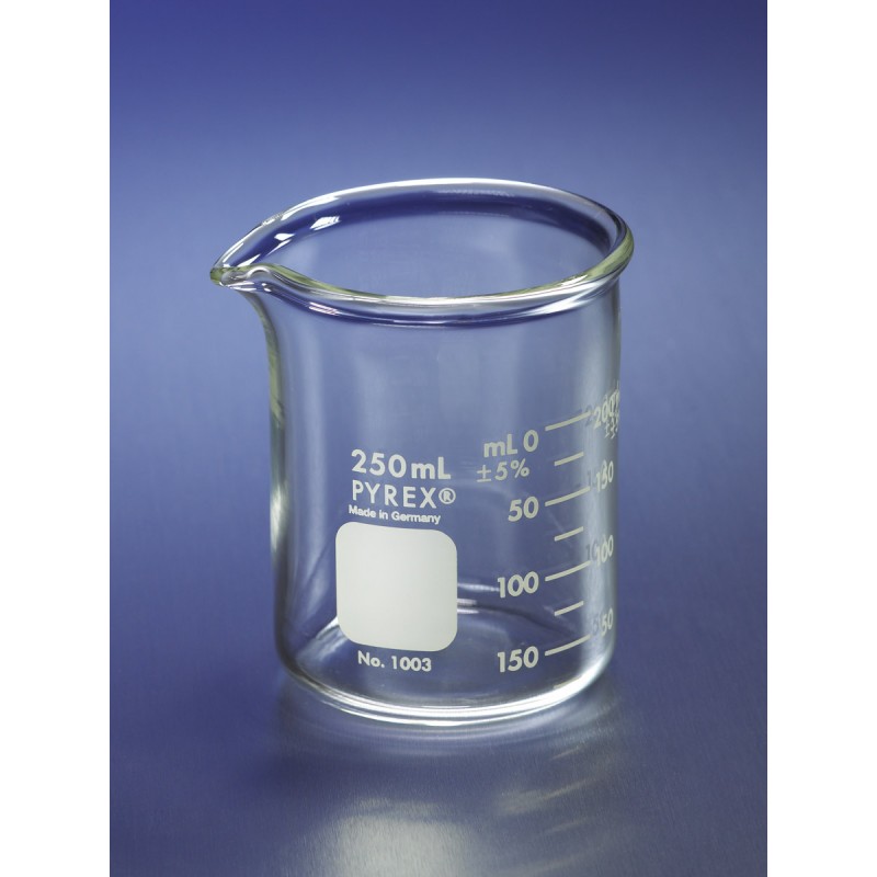 Corning 1003-600 PYREX® Heavy Duty Griffin 600 mL Beaker, Double Scale, Graduated