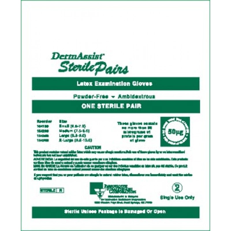 Innovative Healthcare Corp., Inc. 104200 Gloves, Exam, Medium (7½ - 8), Latex, Sterile, Powder-Free (PF), Pairs, 50 pr/bx, 4 bx/cs (60 cs/plt)