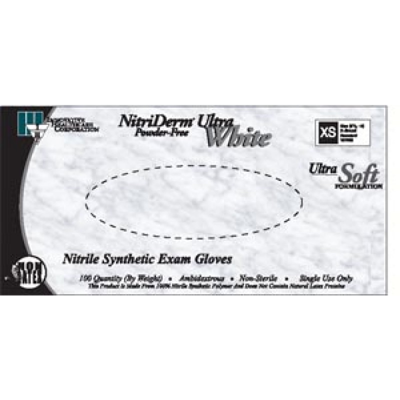 Innovative Healthcare Corp., Inc. 167300 Gloves, Exam, Large, Nitrile, Non-Sterile, PF, Textured, ThinFilm, White, 100/bx, 10bx/cs (80 cs/plt)