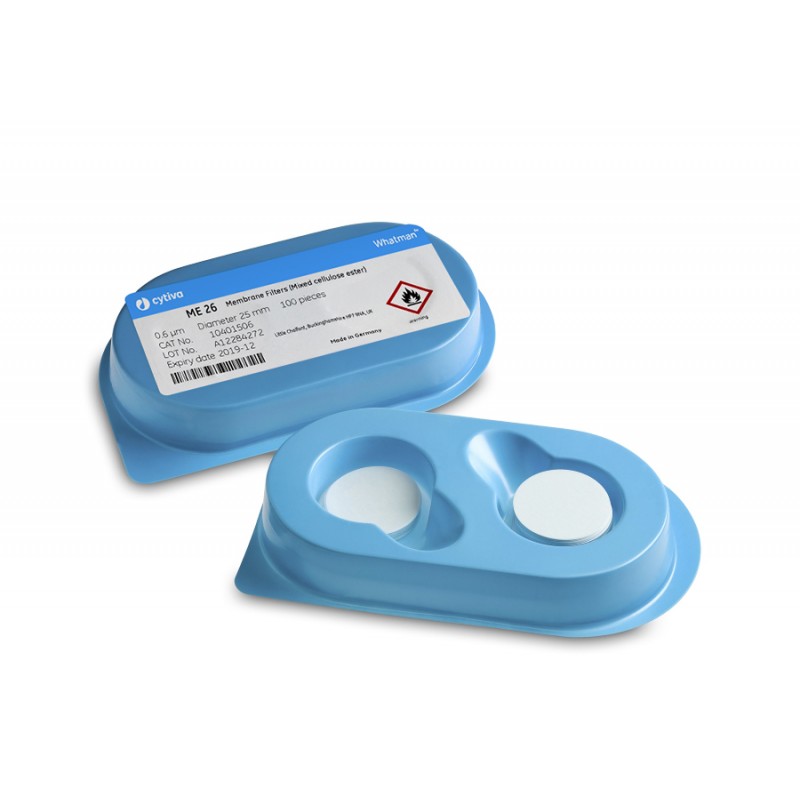 10401506 Cytiva Whatman Mixed Cellulose Ester Circle ME Range (ME 26), plain, 0.6 µm pore size, 25 mm, 100/pk