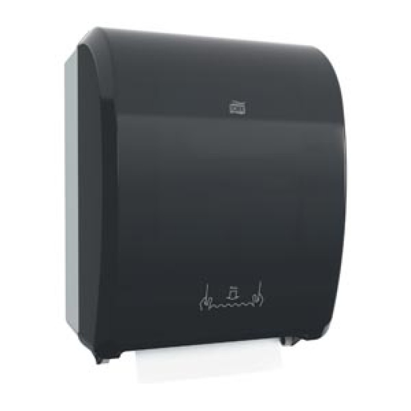 Essity Professional Hygiene North America, LLC 772728 Hand Towel Roll Dispenser, Mechanical, Universal, Black, H71, Plastic, 16" x 12.3" x 9.3" (54 cs/plt)