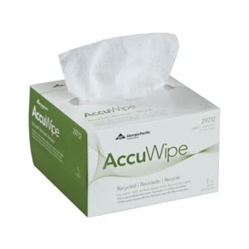 Georgia-Pacific Consumer Products 29712 Task Wipers, Recycled Delicate, 1-Ply, White, 280/bx, 60 bx/cs