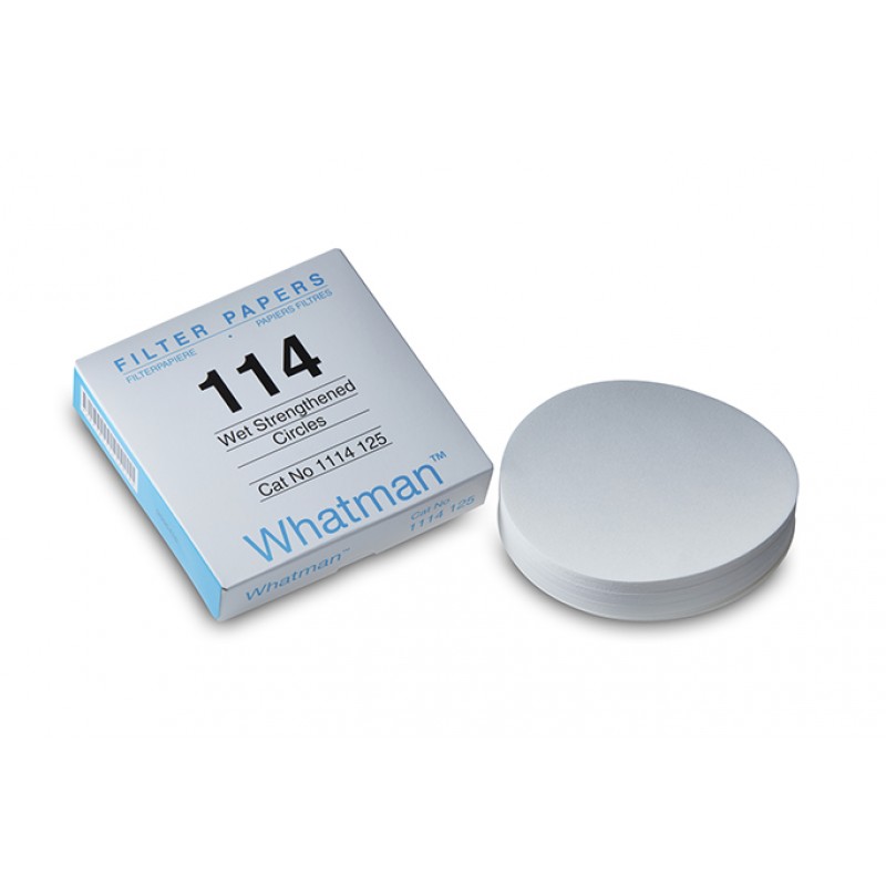 1114-125 Cytiva Whatman Grade 114 Qualitative Filter Paper Wet-Strengthened, circle, 125 mm, 100/pk