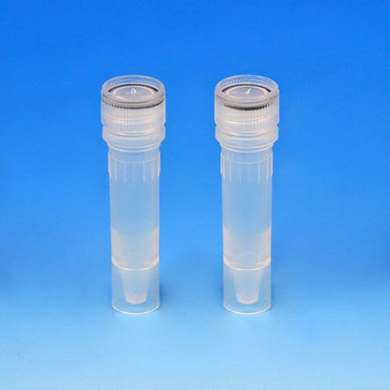 Globe Scientific 1.5 mL Screw-Cap Microcentrifuge Tube, Natural, Sterile, With O-Ring