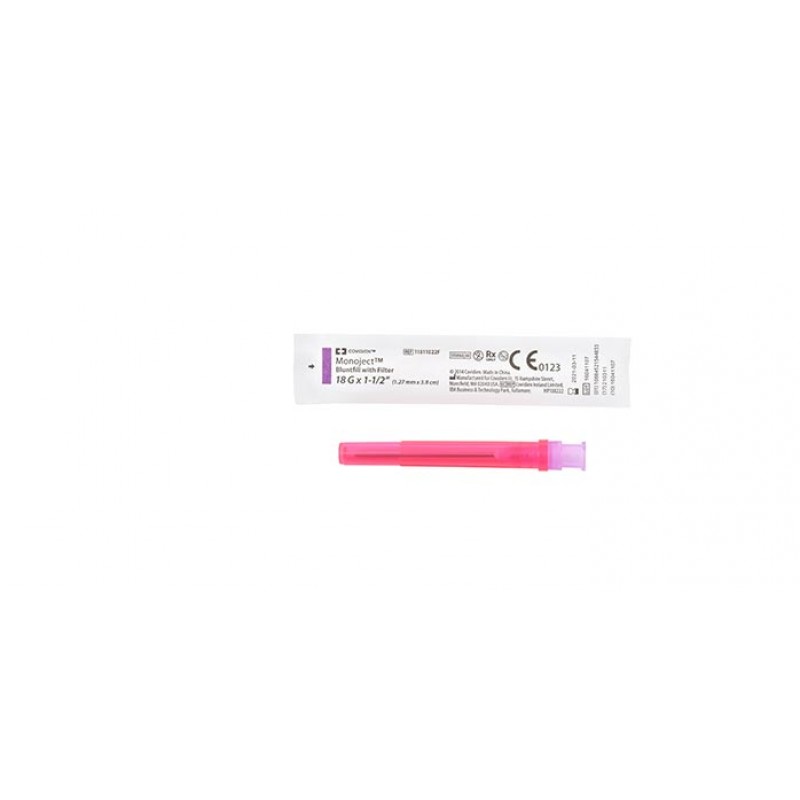Needle Only, Blunt Fill, 18G, Luer Hub, Bevel Needle, 100/bx, 10 bx/cs (Continental US Only)