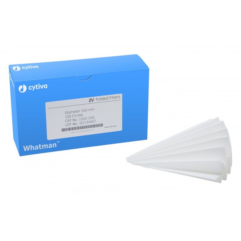 1202-400 Cytiva Whatman Grade 2V Pre-Folded Filter Paper for Qualitative Analysis, 400 mm circle (100 pcs)