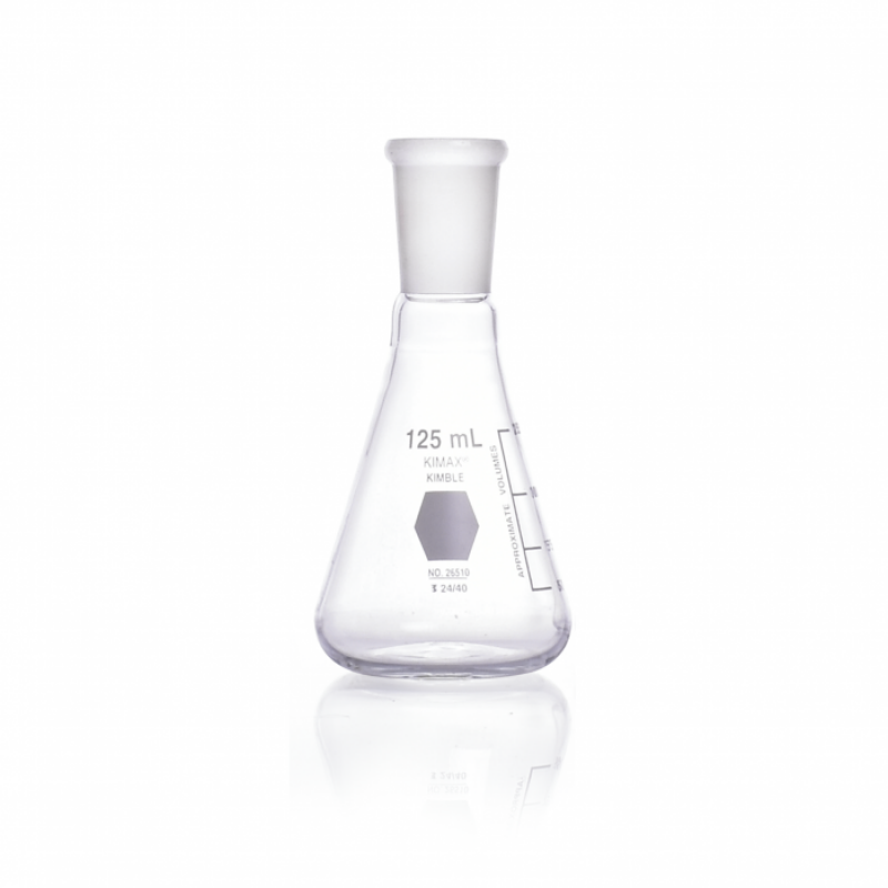 KIMBLE® 26510-125 KIMAX® Jointed Erlenmeyer Flask, 24/40, 125 mL