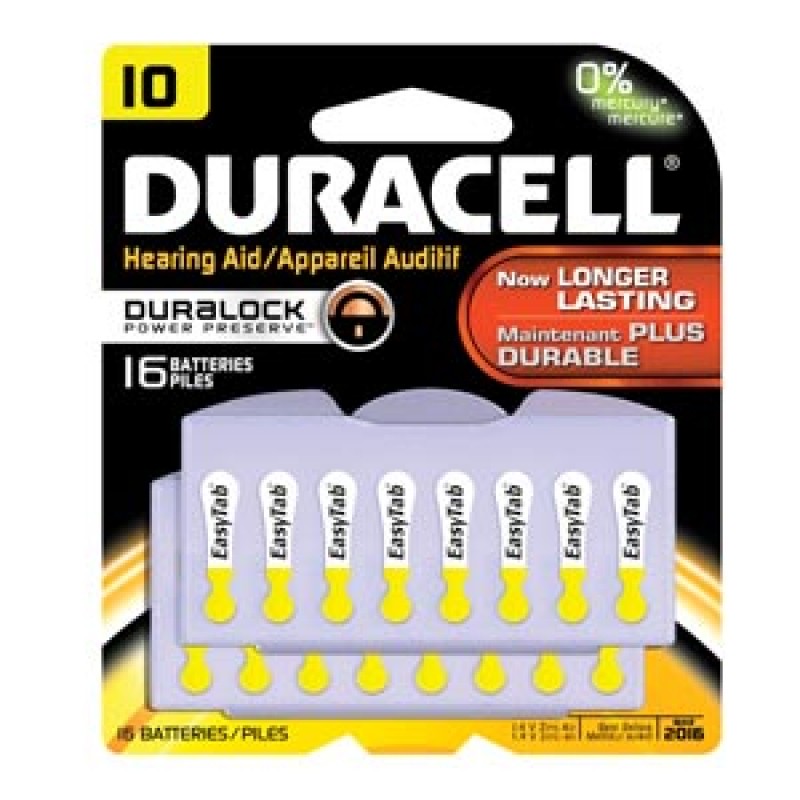 Duracell DA10B16 Battery, Zinc Air, Size 10, 16pk, 6 pk/bx, 6 bx/cs (UPC# 66119) (Products are not for Private Household Markets; Products cannot be sold on Amazon.com or any other 3rd party site)