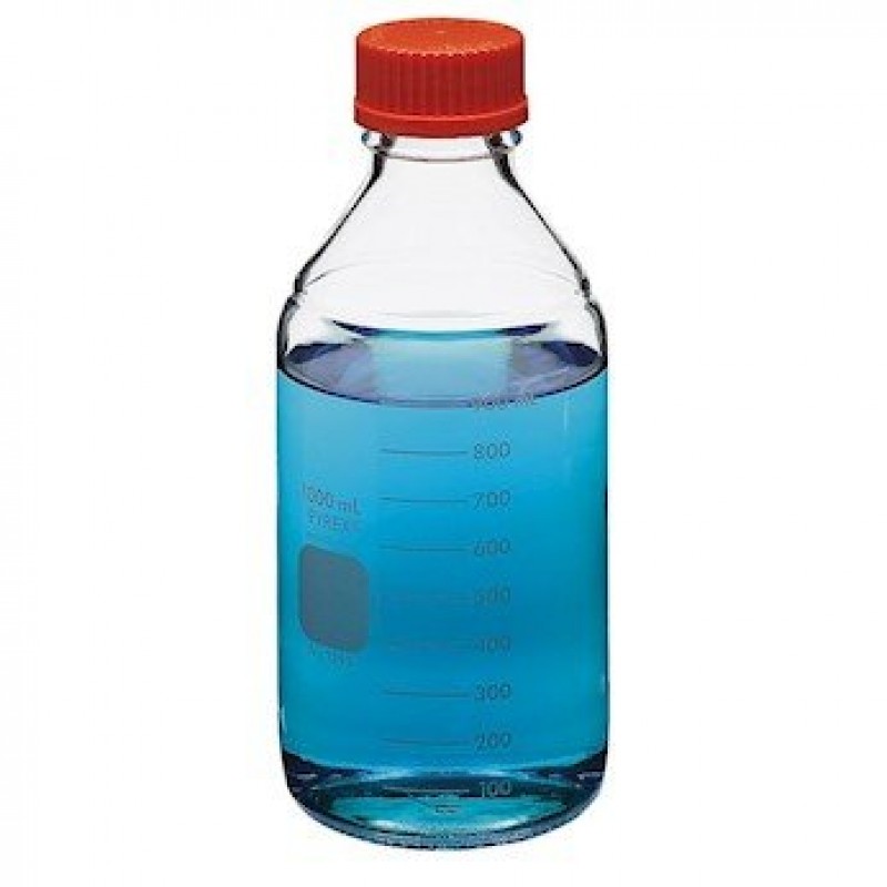 PYREX Corning 1395-1L , Case of 10 Bottles, Round Media Storage Bottles, with GL45 Screw Cap, 10 Bottles per case
