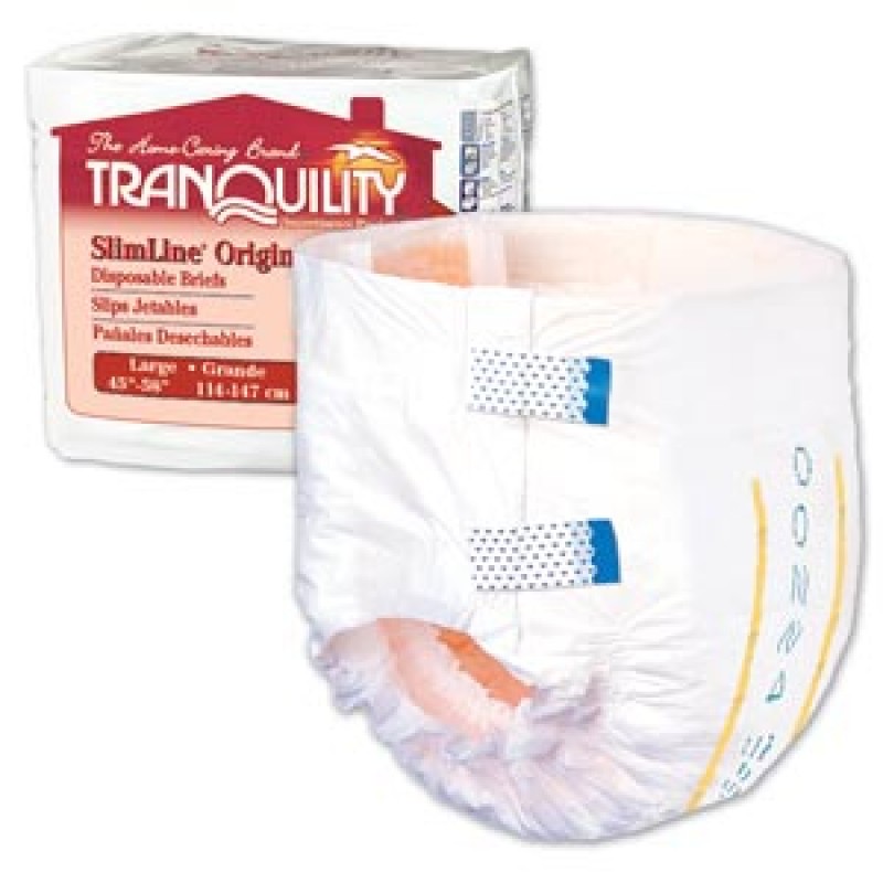 Principle Business Enterprises 2132 Brief, Large Adult, 45" to 58", 21.04 fl oz Capacity, 12/pk, 8 pk/cs (US Only)