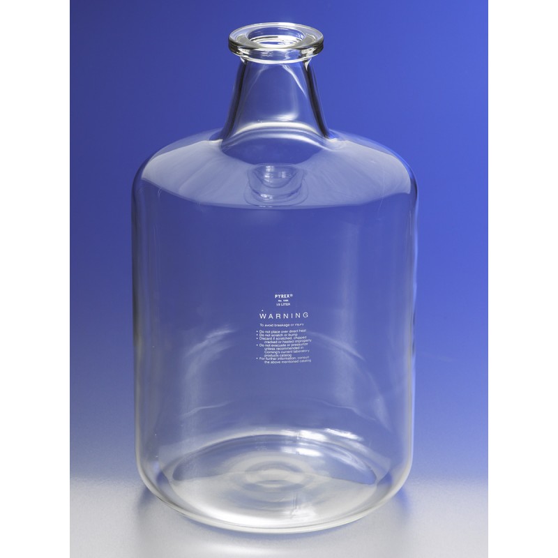 Corning 1595-3X PYREX® 13.25L Solution Bottle with Tooled Neck