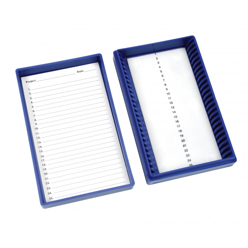 HS15989R Heathrow 25-Place Premium Slide box, Foam Lined, White (Case of 72)