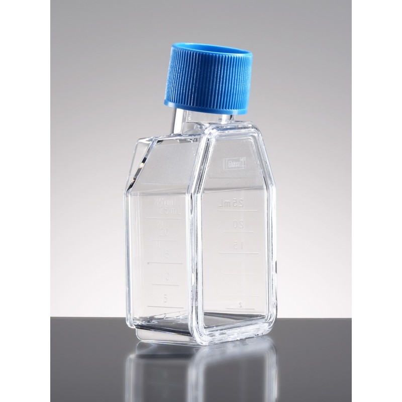 Falcon® 12.5cm² Rectangular Canted Neck Cell Culture Flask with Blue Plug Seal Screw Cap