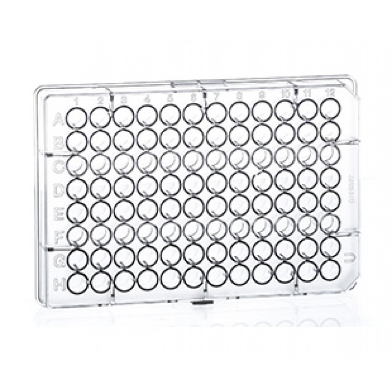 96W Plate, PS, Round (U) Bottom, Clear