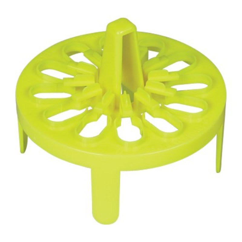 Bel-Art 187420123 PrepSafe Microcentrifuge Tube Mini Floating Rack; No Vortexing Attachment, 1.5-2.0ml, 12 Places, Fits 1000ml Beakers, Polypropylene, Neon Yellow