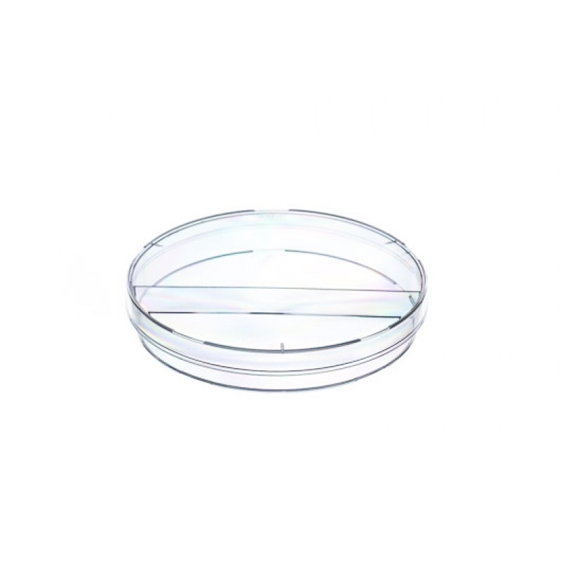Petri dish, PS, 94x15mm, 57cm2, Triple Vented, Two Compartments