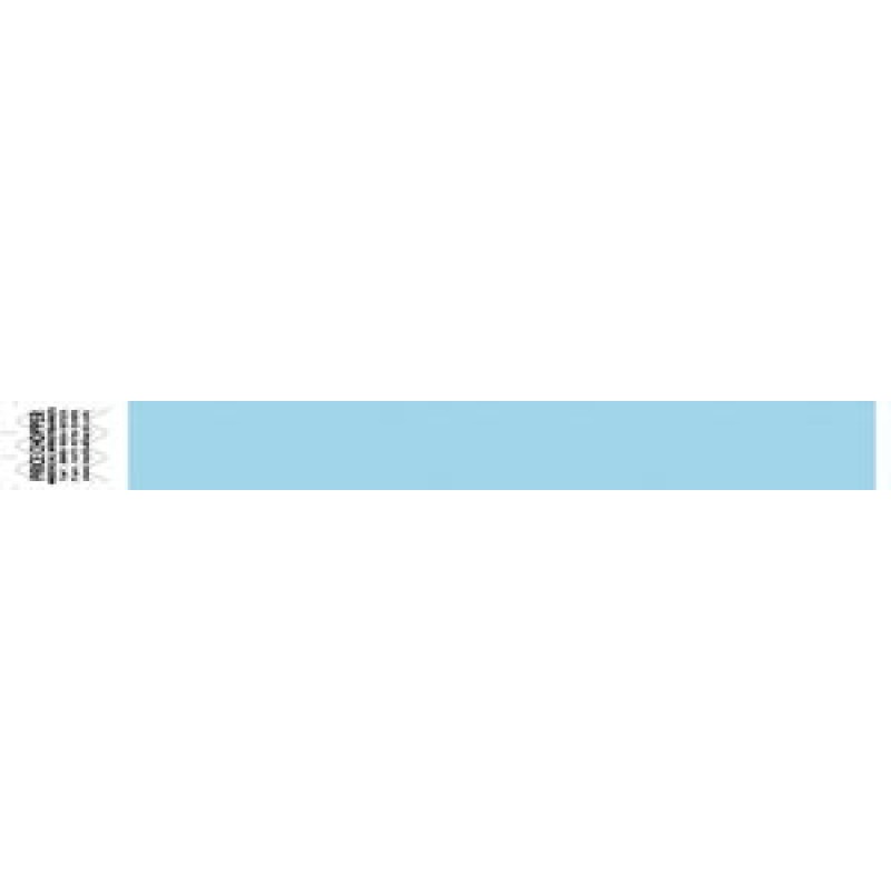 Medical ID Solutions 2108 Wristband, Tyvek 1", Solid Light Blue, 1000/bx