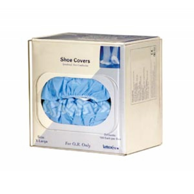 Bowman Manufacturing Company, Inc. SP-003 Shoe Cover Dispenser, Holds One Box of Shoe Covers, Keyholes For Wall Mounting, Clear PETG Plastic, 10½"W x 10 3/8"H x 7"D (Non-Standard Lead Times) (Made in USA)