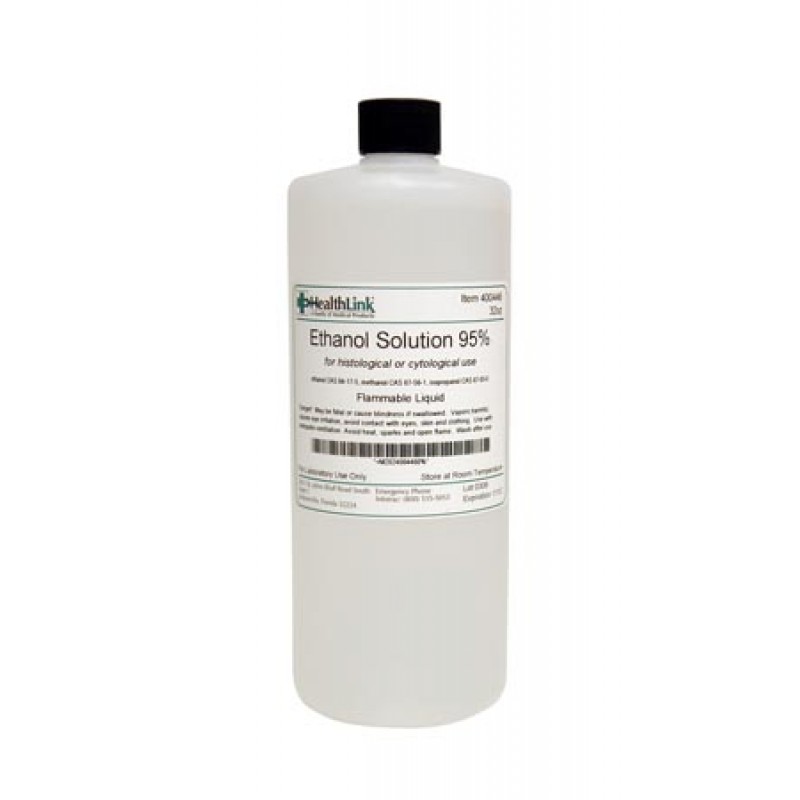 EDM3 Company LLC 400446 Ethanol Solution, 95%, 32 oz (Item is Non-Returnable) (US Only) (Item is considered HAZMAT and cannot ship via Air or to AK, GU, HI, PR, VI)