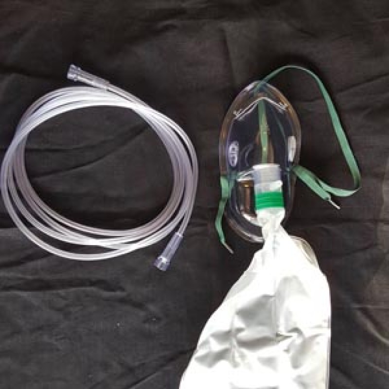 Med-Tech Resource, LLC MTR-25059 Oxygen Mask, Partial Non-Rebreather w/bag, Adult, Elongated, 7' Star Tubing, 50/cs (40 cs/plt) (Rx - A Valid Medical Device License at Time of Purchase is Required for this Item) (US Only, Excluding IN and ND) (Item is Non