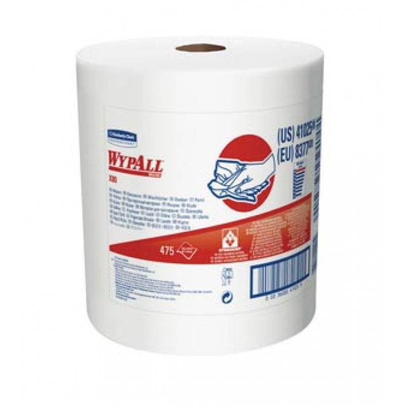 Kimberly-Clark Professional 41025 WYPALL X80 Jumbo Roll Shop Towels, White, 12½" x 13.4", 475/pk (Products cannot be sold on Amazon.com or any other 3rd party site)