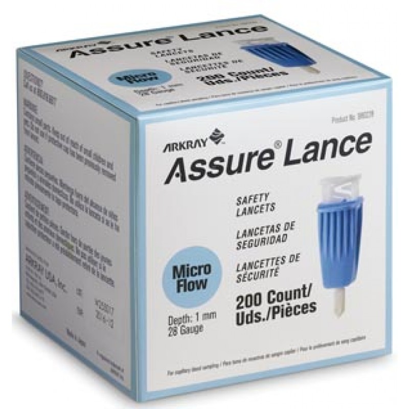 Arkray USA, Inc. 980228 Lancet, 28G x 1mm, Light Blue, 200/bx (24/cs, 30 cs/plt) (US Only)