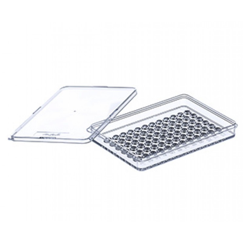 72 well HLA (Terasaki) Plate, PS, TC Treated, Recessed Lid Design, w/1 Lid per 10 Plates, Clear