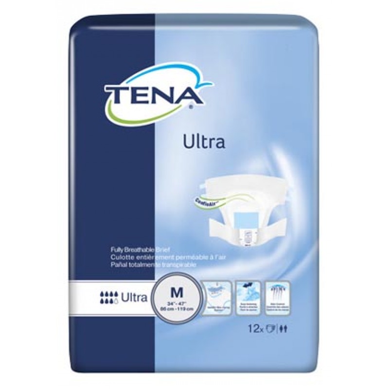 Essity Health & Medical Solutions 67351 Ultra Briefs, Convenience Pack, Large, 48" - 59" Hip Size, Blue, 12/pk, 6 pk/cs