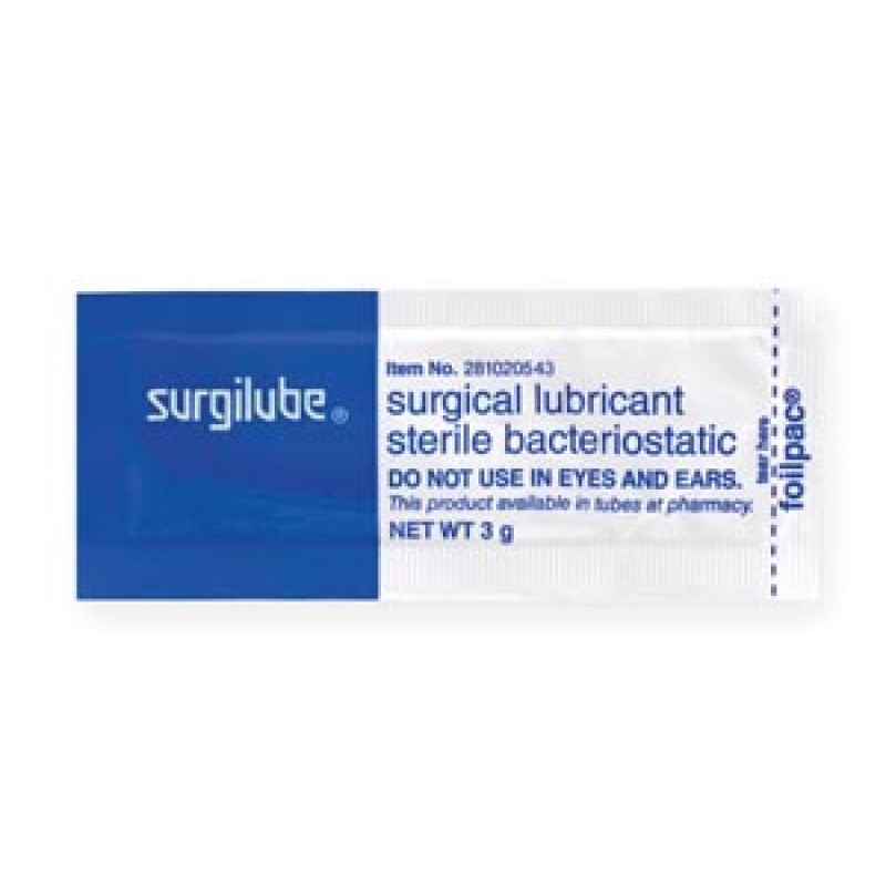 HR Pharmaceuticals 0281-0205-43 SURGILUBE® 3gm FOILPAC® (Foil Laminated Film), 144/bx (12/cs, 48 cs/plt)