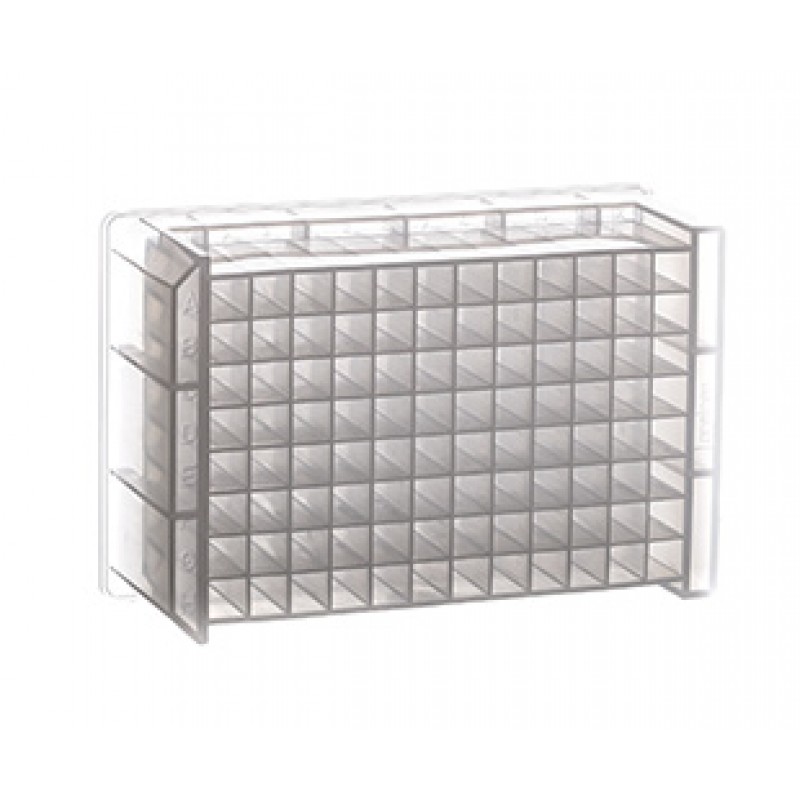 96 Deep Well MASTERBLOCK® Storage Plate, PP, 2 mL/well, Square Wells, Conical Bottom, Natural