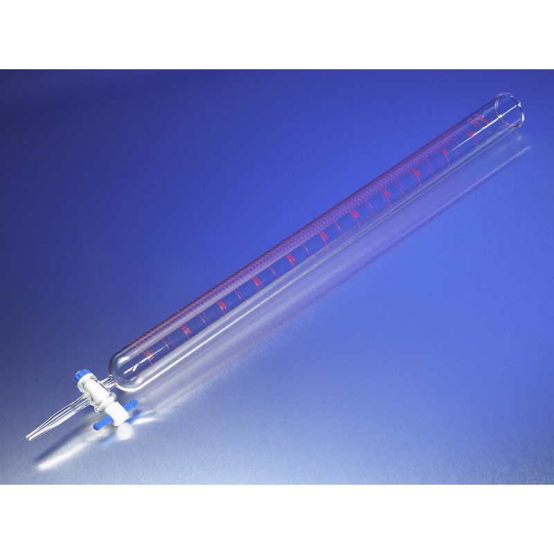 Corning 2094-1L PYREX® 1L Dispensing Burets, Colored Scale, with Straight Bore Product Standard PTFE Stopcock
