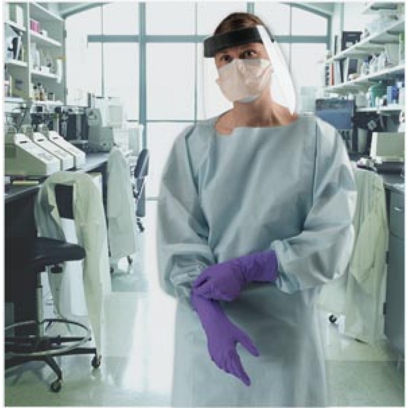 O&M Halyard 69606 Procedure Gown, Tested For Use with Chemotherapy Compounding & Drug Administration, 22¾" x 12¾" x 15¾", 100/cs (US Only)