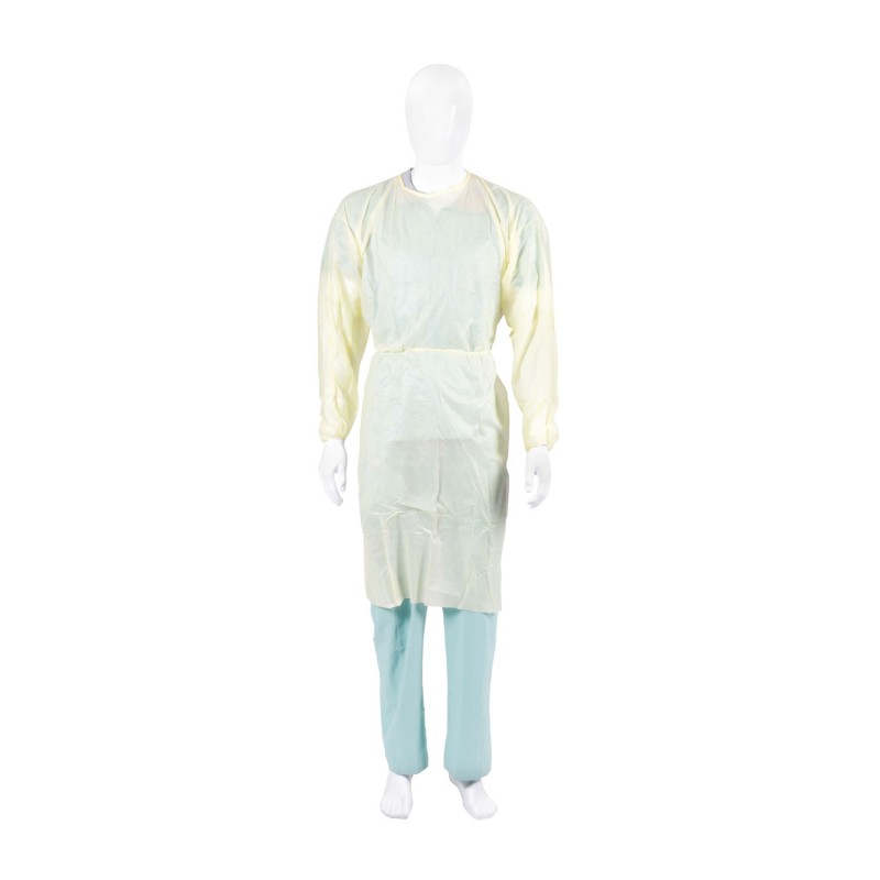 Cover Gown, SMS, with Ties, Yellow, X-Large, 10/pk, 10 pk/cs (Continental US Only) (On Vendor Allocation - Availibility May Be Limited)