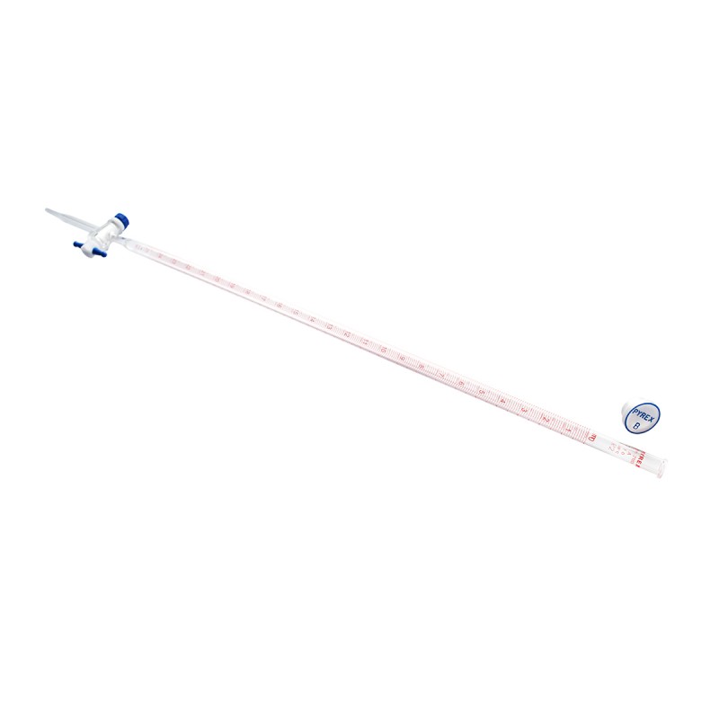 Corning 2103-25 PYREX® 25 mL Class A Buret with Product Standard PTFE Stopcock Plug