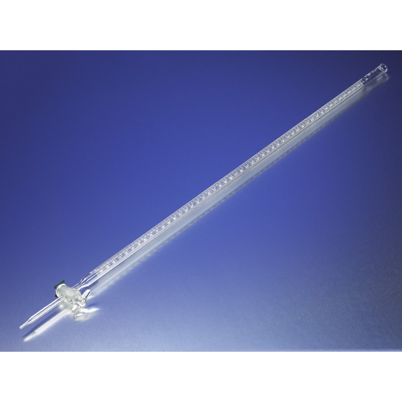 Corning 2135-50 PYREX® 50 mL Serialized/Certified Class A Precision Bore Buret with Glass Standard Taper Stopcock