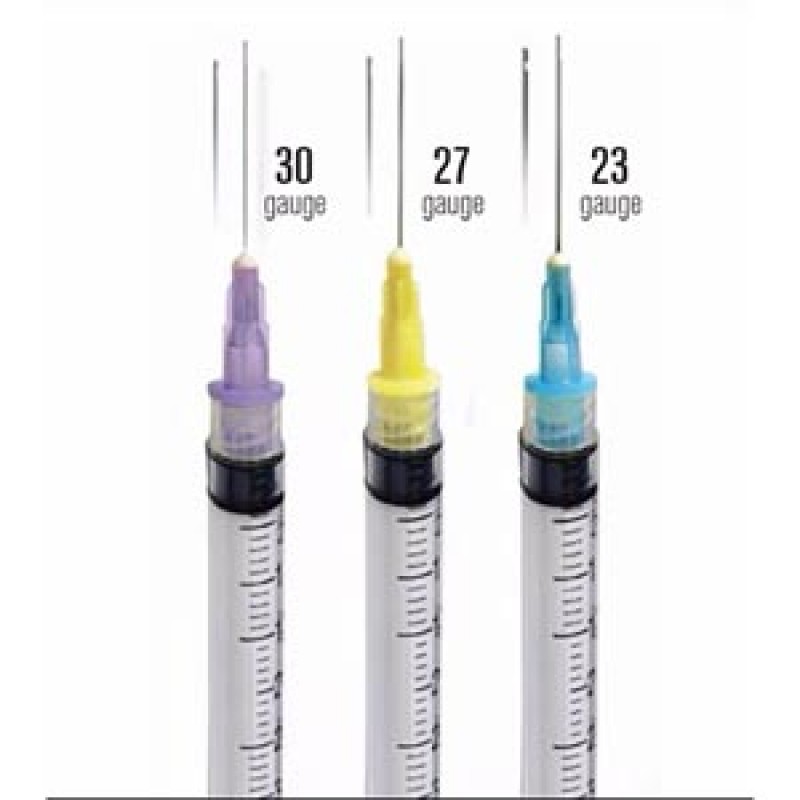 Dukal Corporation URN-55327 Irrigation Probes, Luer Lock, 27G, Side Port, Blue Hub, 100/bx