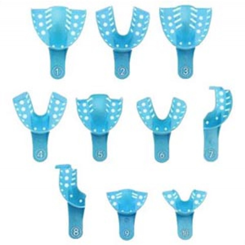 Dukal Corporation UTA-7212 BLU-TRAY Impression Trays, Perforated, Large Lower #2, 12/bg