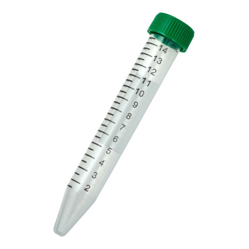 229418 CELLTREAT 15 mL Centrifuge Tube, Sterile, Clear Tube, Plastic Rack (50 Tubes/Rack, 300 Tubes/Case)