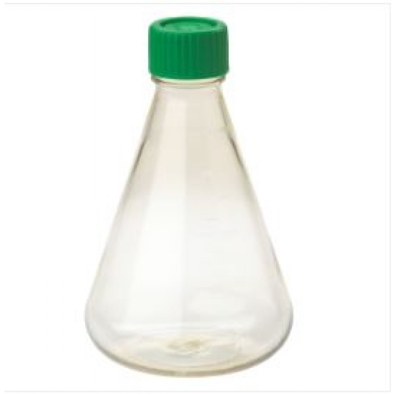 Small Erlenmeyer (Polycarbonate) 1000mL ( 229833 ) Erlenmeyer Flask, Vent Cap, Plain Bottom, PC, Sterile