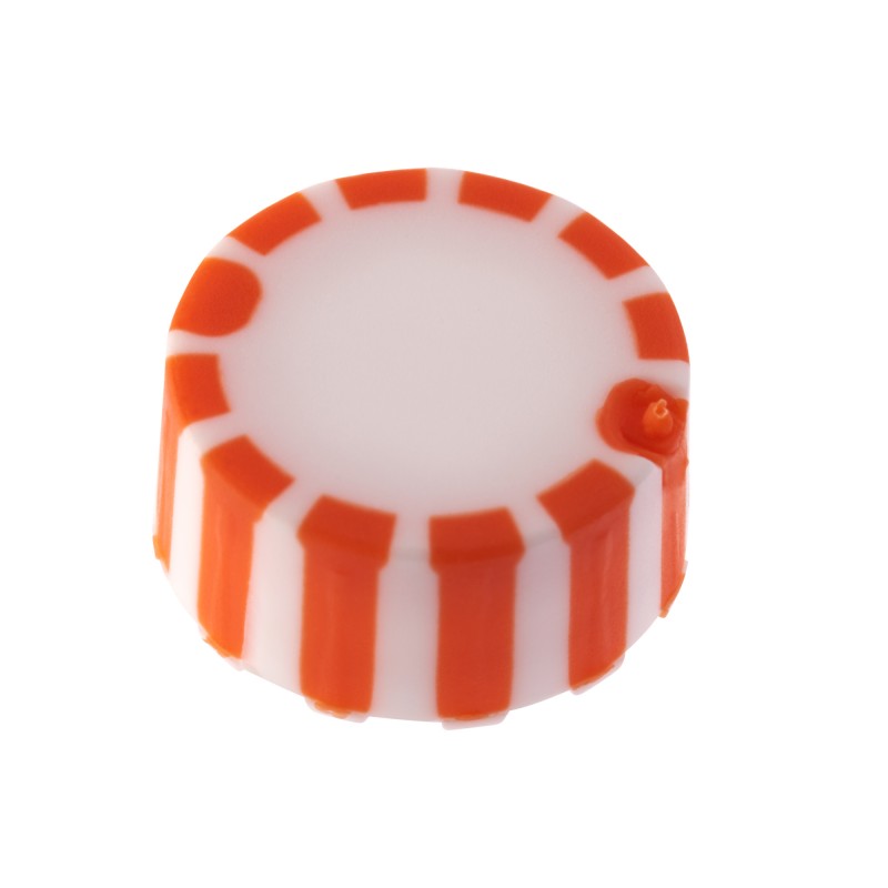 230840N CellTreat CAP ONLY, Screw Top Micro Tube Cap, Grip Cap With Integrated O-Ring, Orange, Non-sterile (1000/Case)
